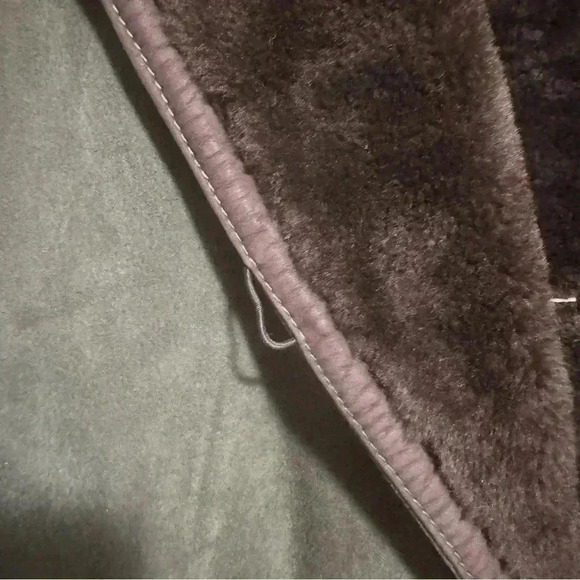 Timberland Shearling Fur Lining Jacket green brown medium men - Picture 7 of 10